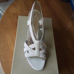 Naturalizer Heels Strappy Stretch Fit Sandal Cream